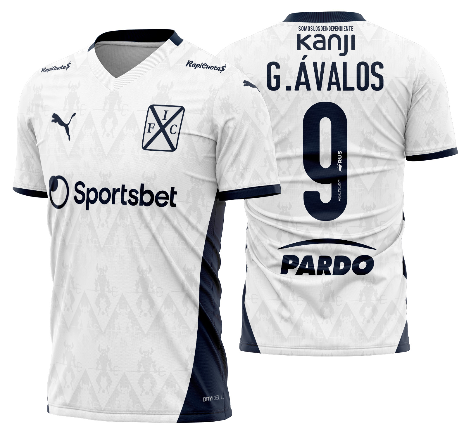 Arte vetor camisa CA Independiente Visita 2025