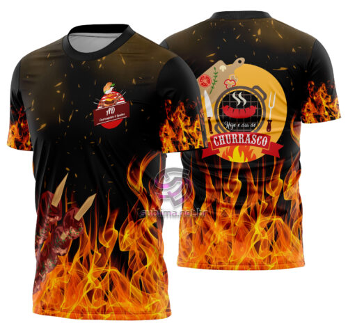 Arte estampa camisa Churrasco Mod-1
