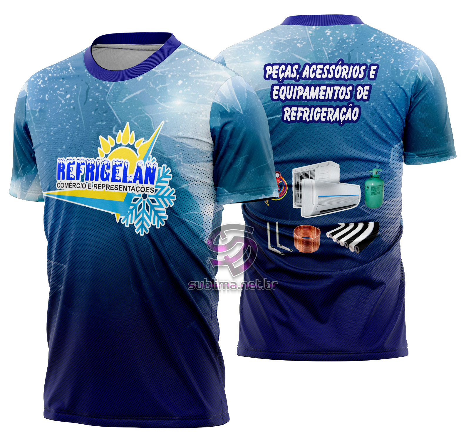 Arte estampa camisa Refrigeração Mod-1