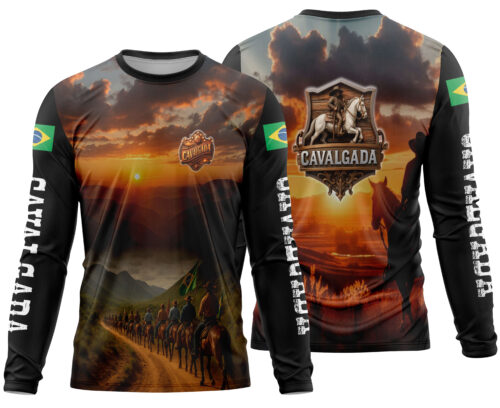 Arte estampa camisa Cavalgada Mod-2