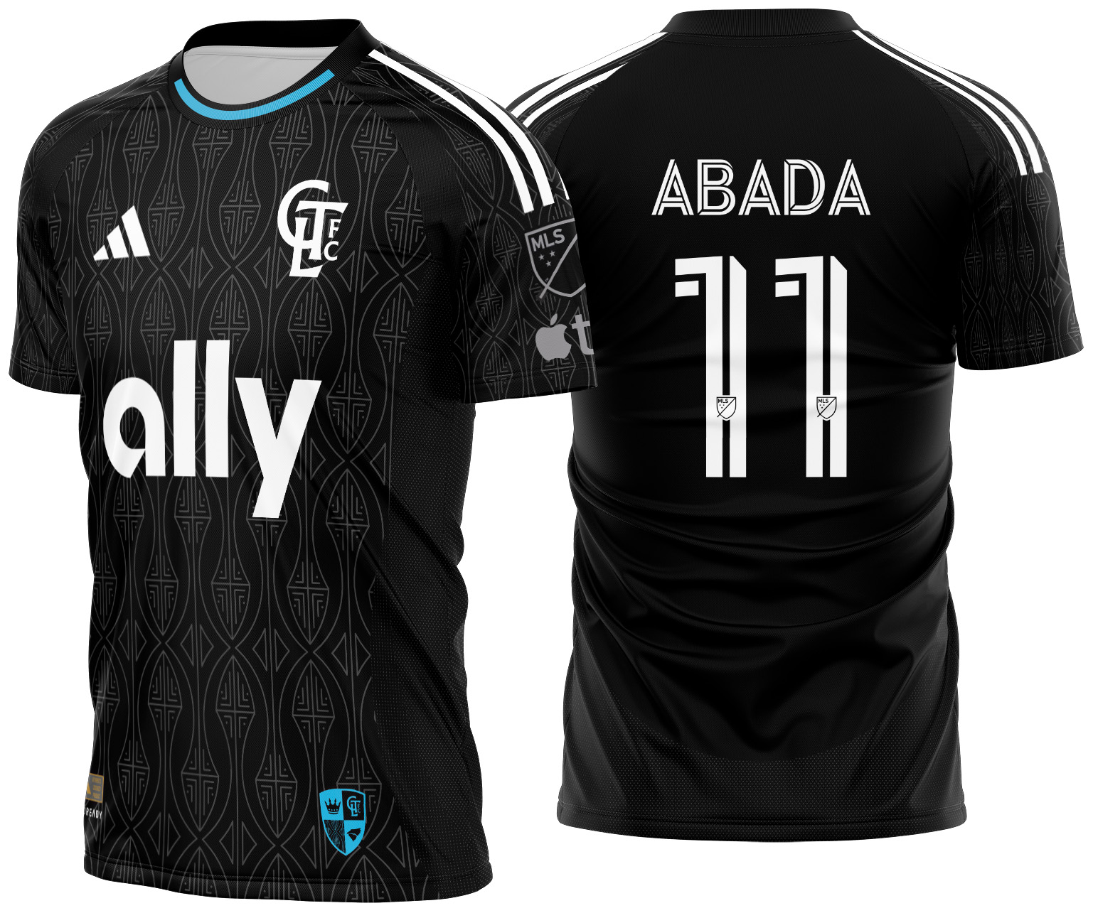 Arte vetor camisa Charlotte FC Visita 2025