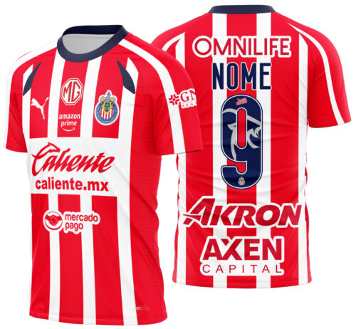 Arte Vetor Camisa Chivas Local 2025-2026