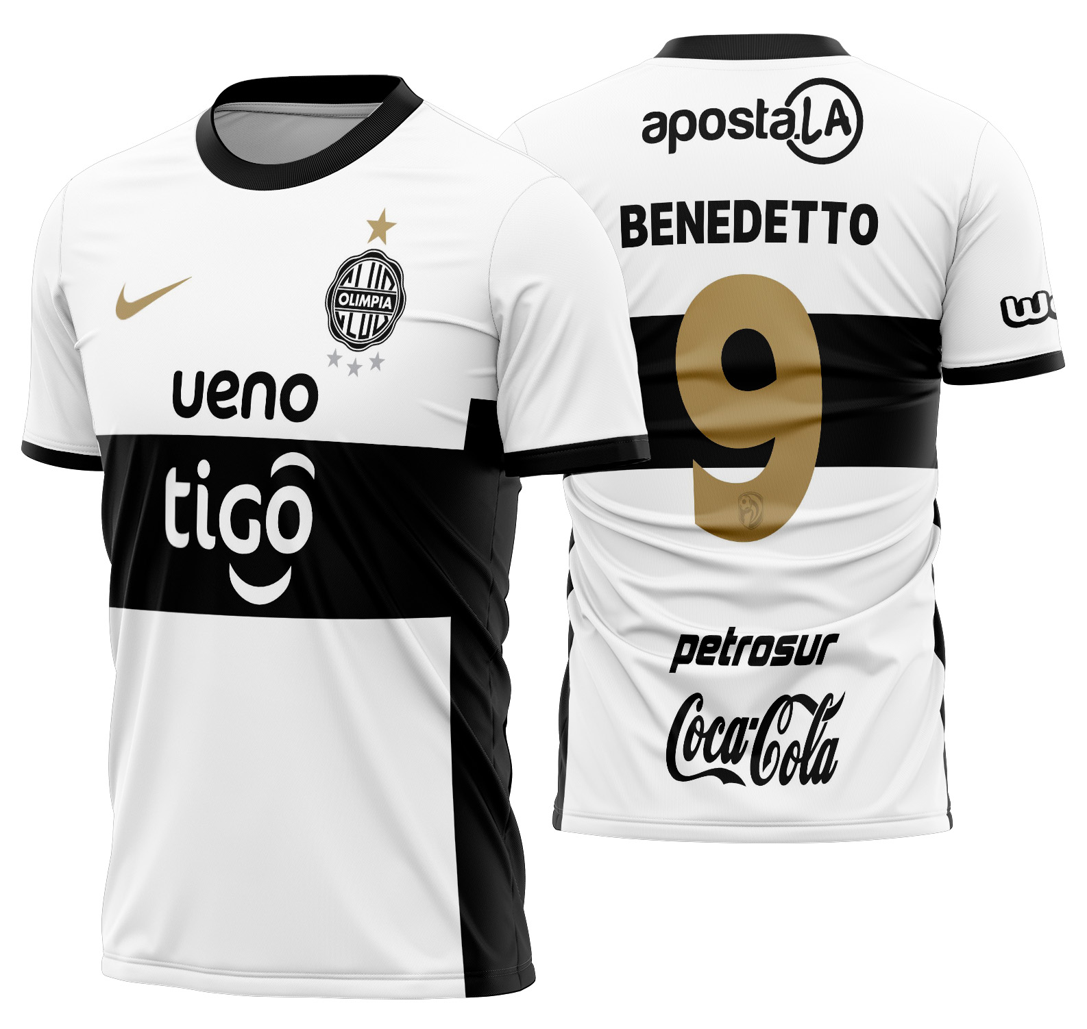 Arte vetor camisa Club Olimpia Local 2025