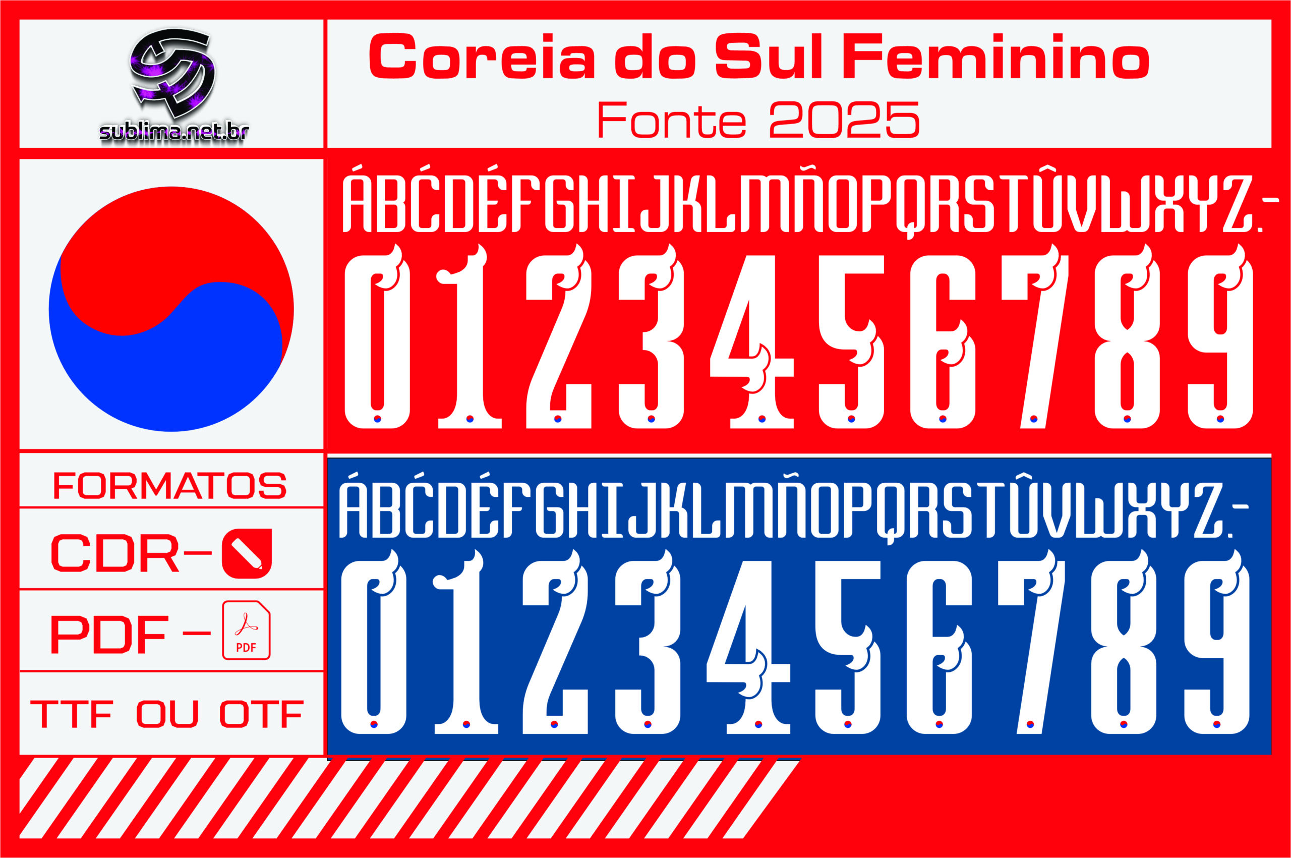 Fonte Coreia do Sul Feminino 2025