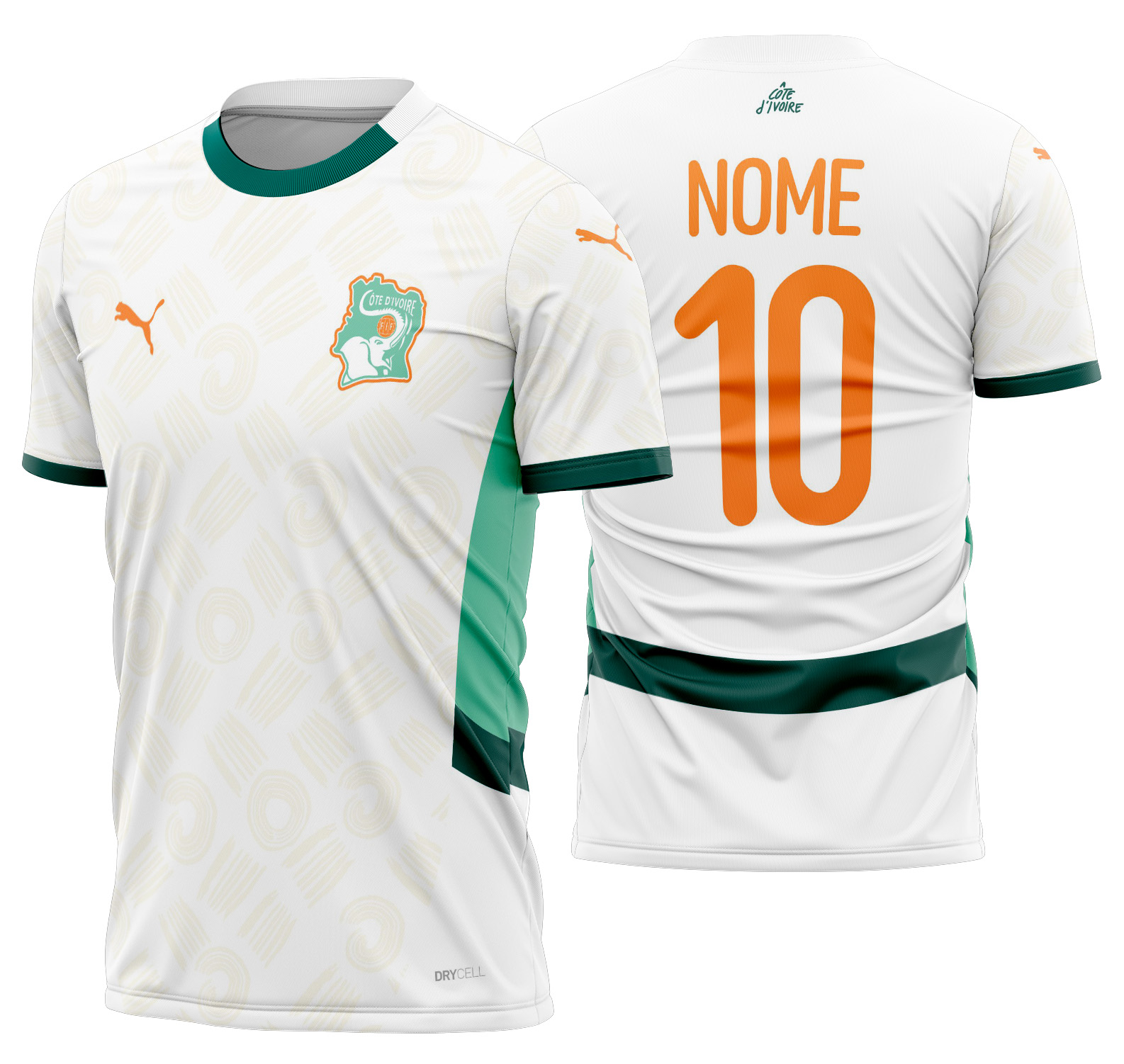 Arte vetor camisa Costa De Marfim Visita 2024-2025