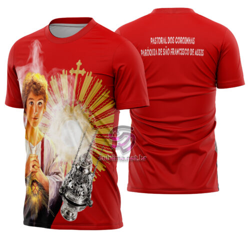 Arte estampa Camisa Coroinhas São Francisco