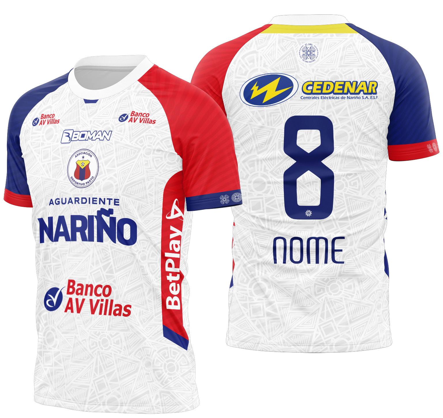 Arte vetor camisa Deportivo Pasto Alternativa 2025