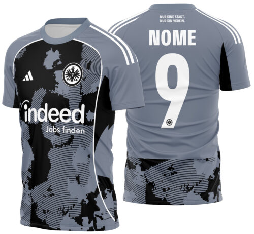 Arte Vetor Camisa Eintracht Frankfurt Terceira 2025-2026