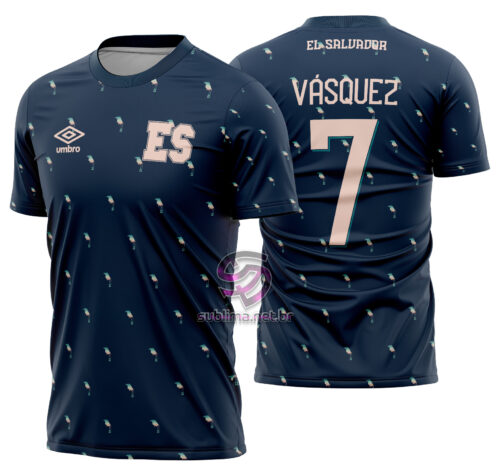 Arte vetor camisa El Salvador Pré-jogo 2024