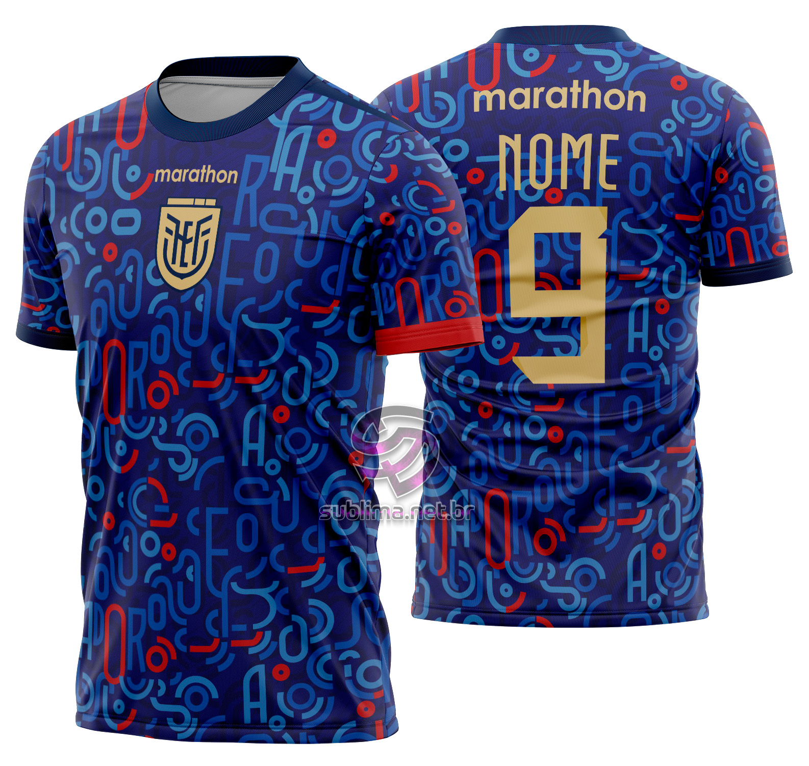 Arte vetor camisa Equador Pre-jogo 2024