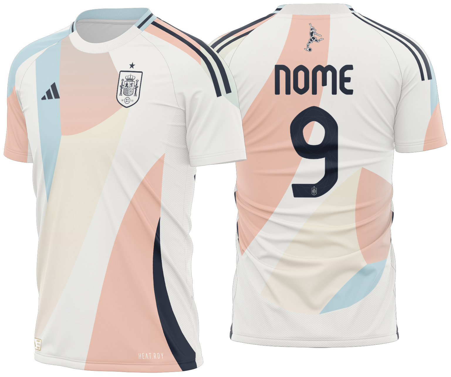 Arte vetor camisa Espanha Women's Visita 2025-2026