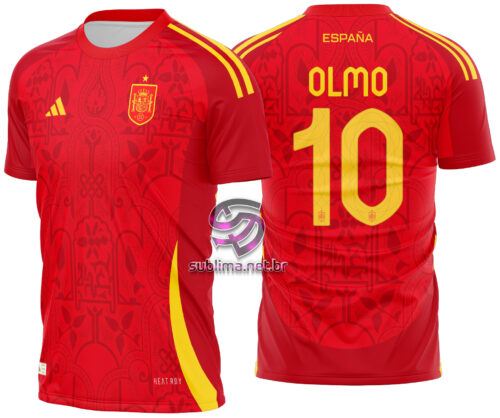Arte Vetor Camisa Espanha Concept 2025