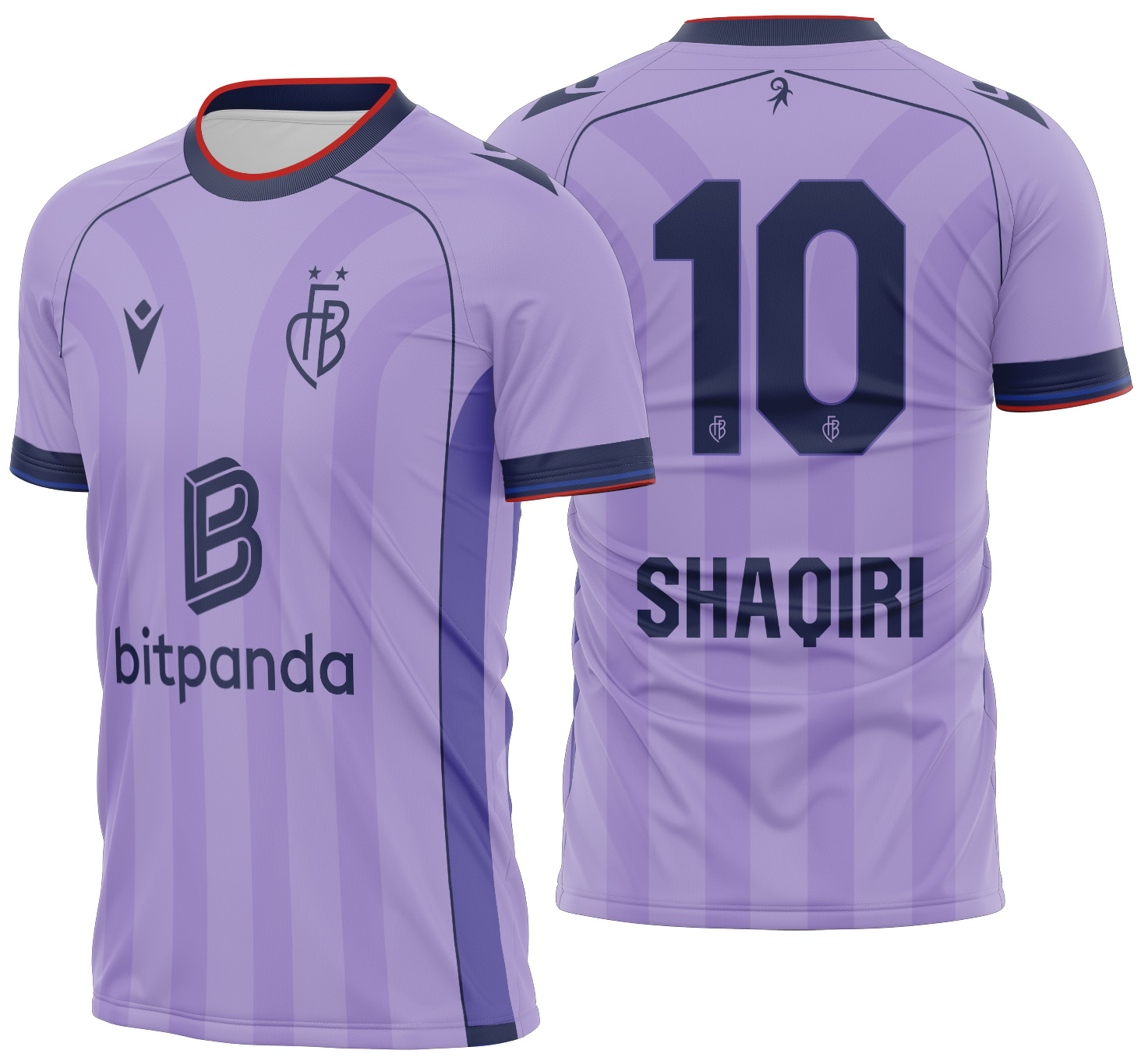 Arte Vetor Camisa FC Basel Visita 2025-2026