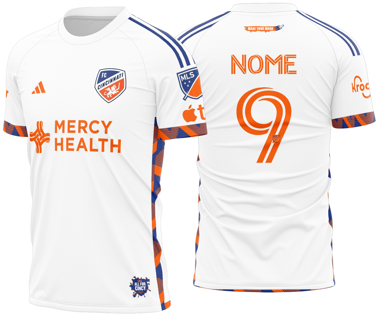 Arte Vetor Camisa FC Cincinnati Visita 2025