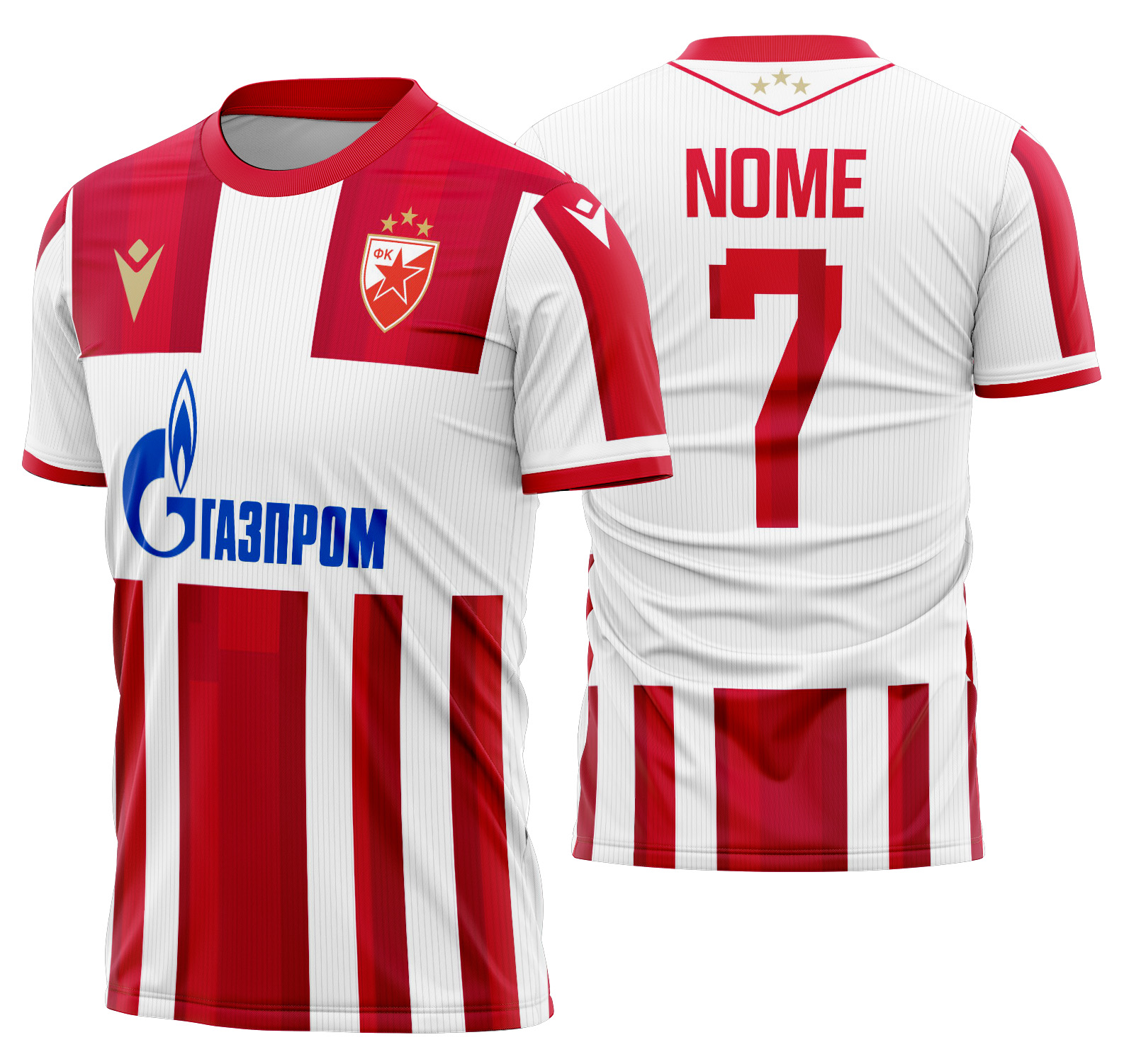 Arte Vetor Camisa FK Crvena Local 2025-2026