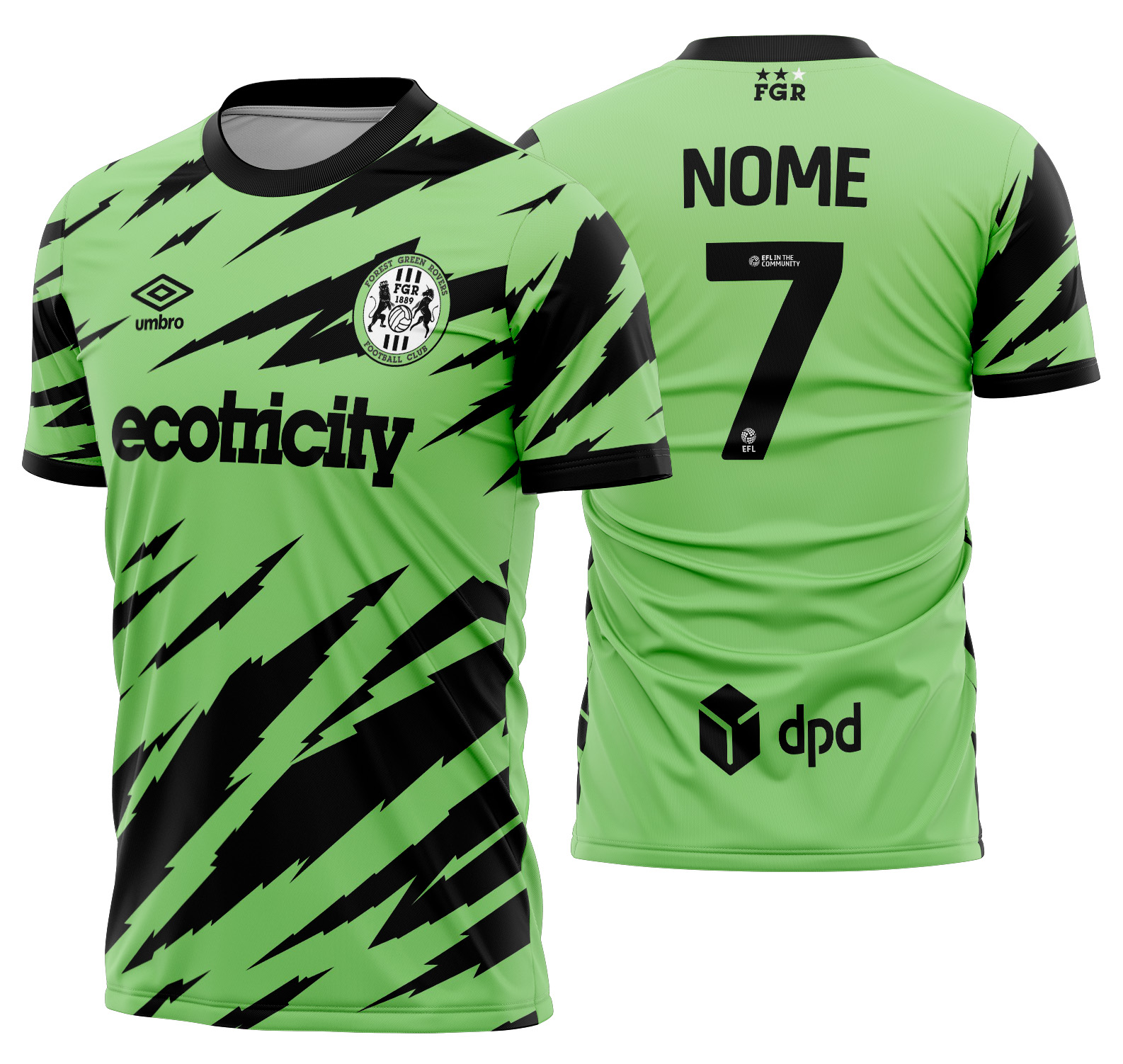 Arte vetor camisa Forest Green Rovers Local 2024-2025