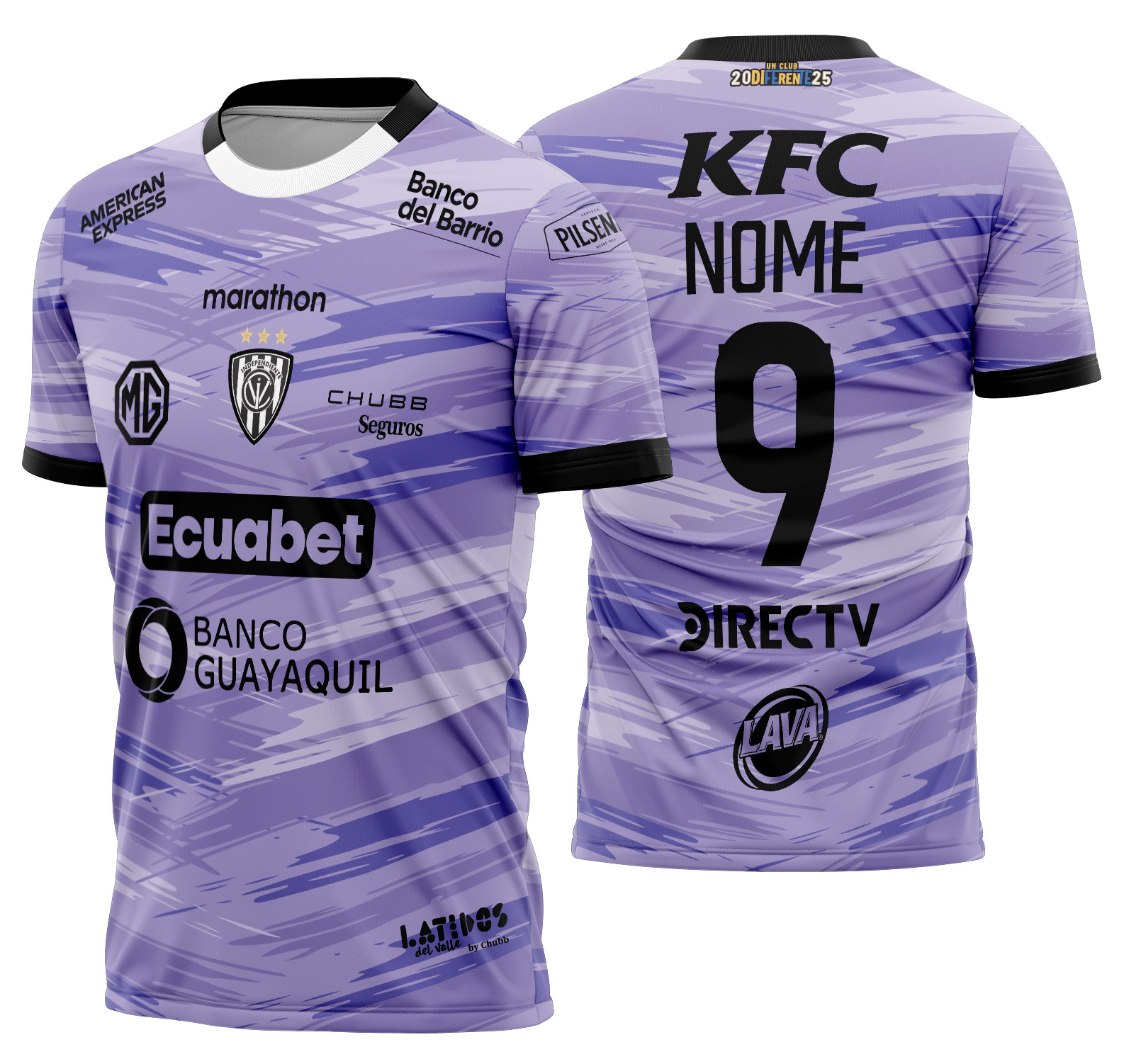 Arte Vetor Camisa Independiente Valle Alternativa 2025