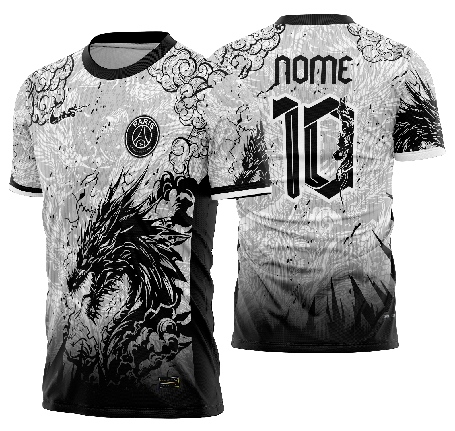 Arte Vetor Camisa Interclasse Dragão Mod-834