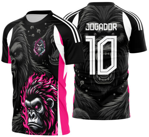 Arte vetor camisa Interclasse Gorila Rosa Mod-761
