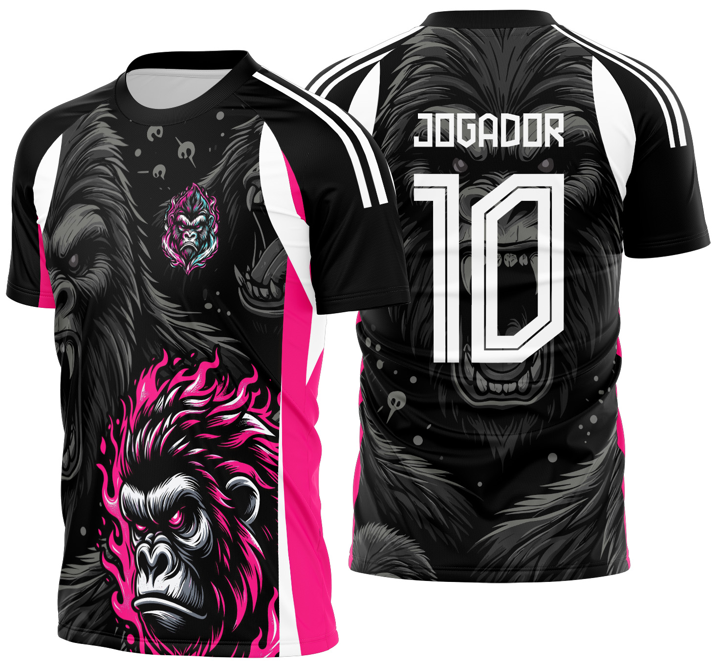 Arte vetor camisa Interclasse Gorila Rosa Mod-761