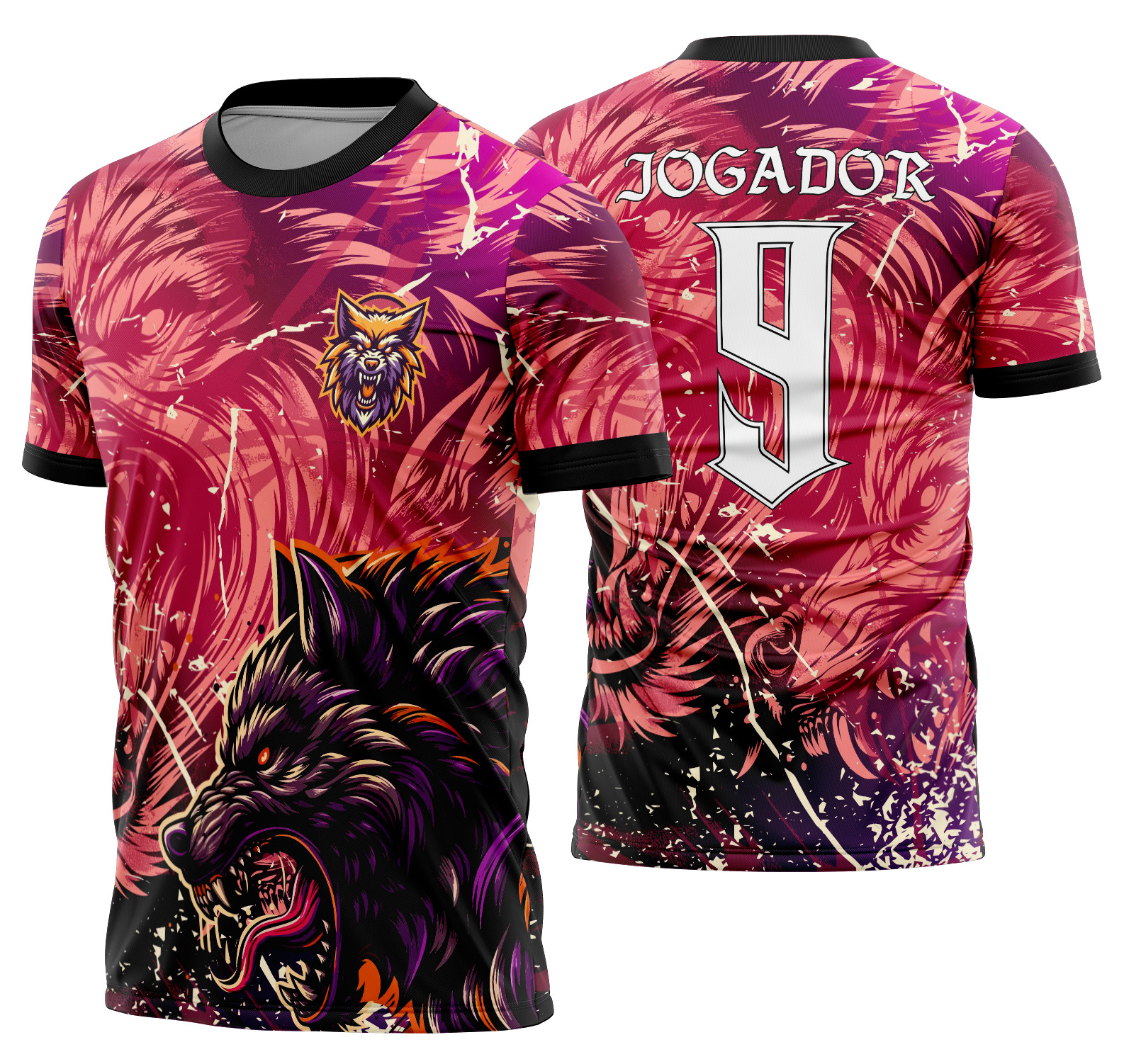 Arte vetor camisa Interclasse Lobo Mod-513