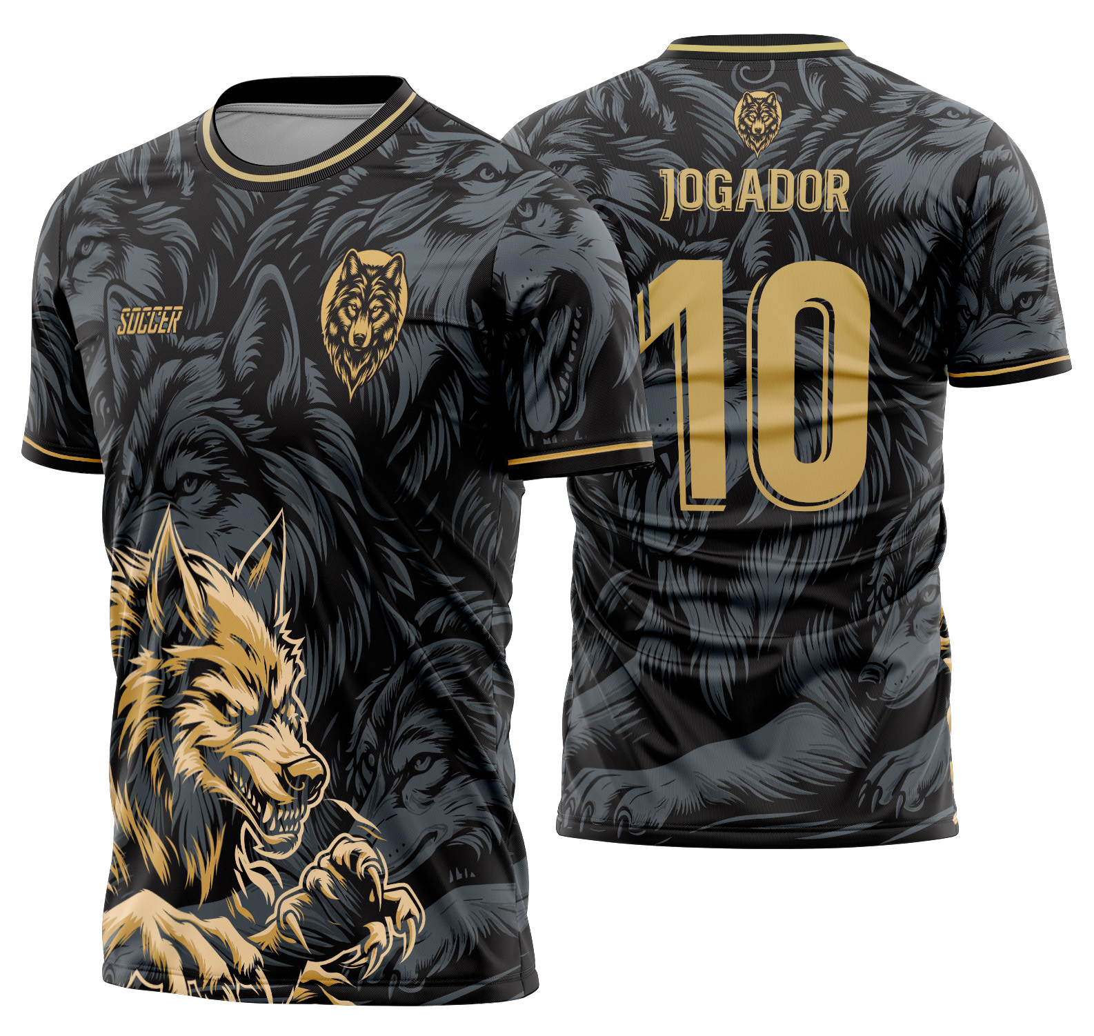 Arte Vetor Camisa Interclasse Lobo Mod-740