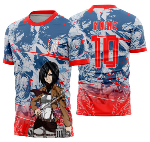 Arte vetor camisa Interclasse Mikasa Ackerman Mod-529
