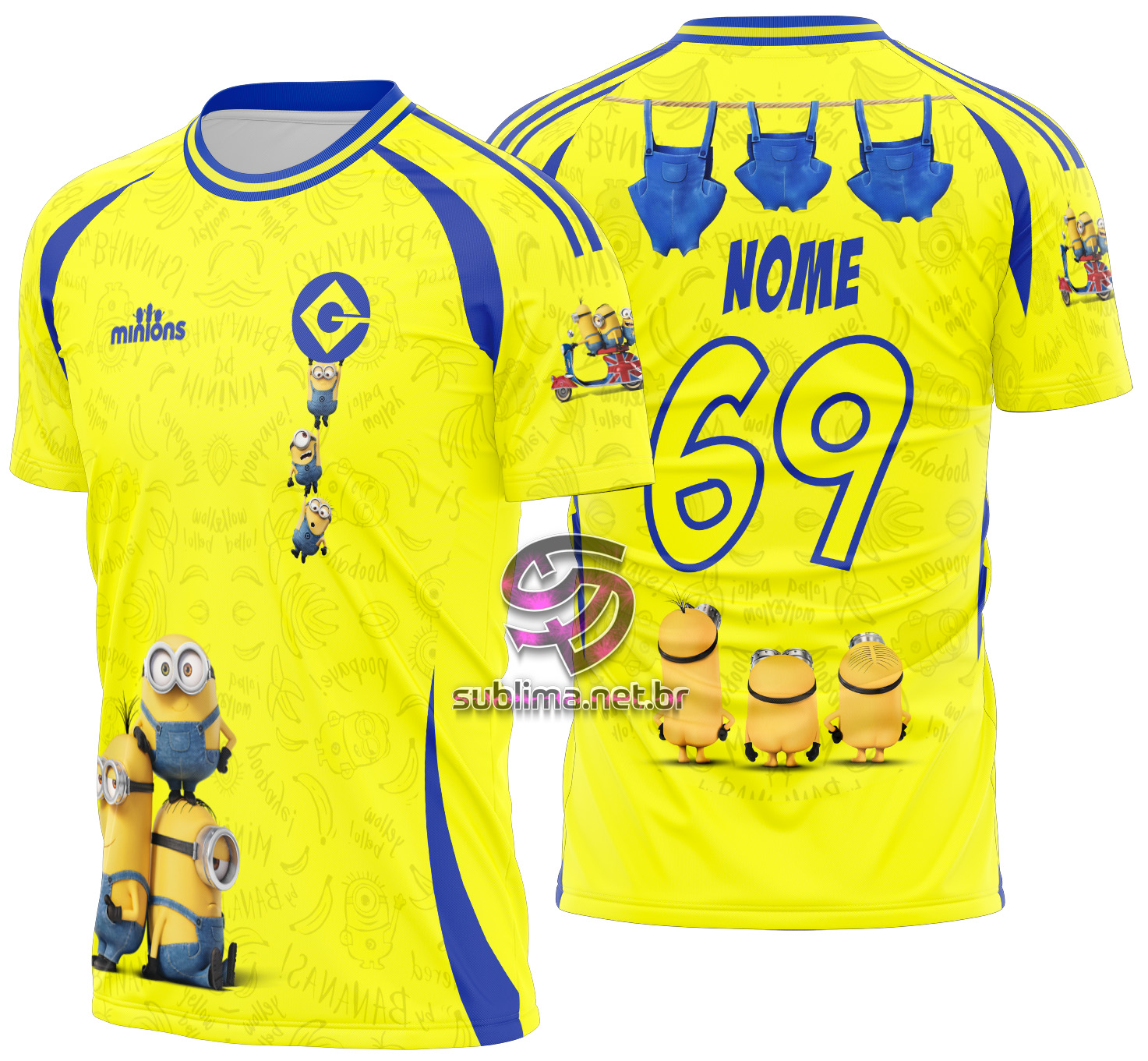 Arte Vetor Camisa Interclasse Minions Mod-662