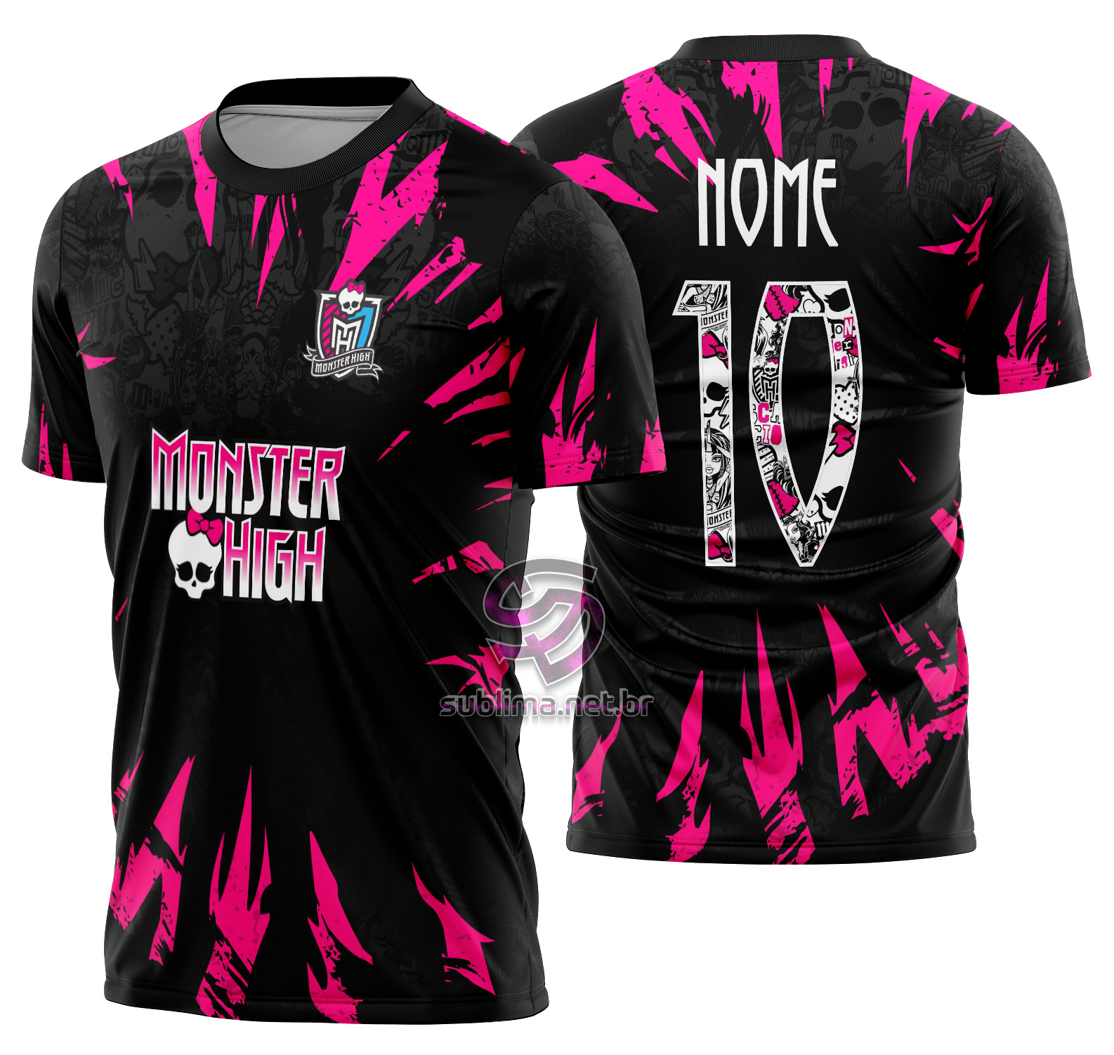 Arte Vetor Camisa Interclasse Monster high Mod-663