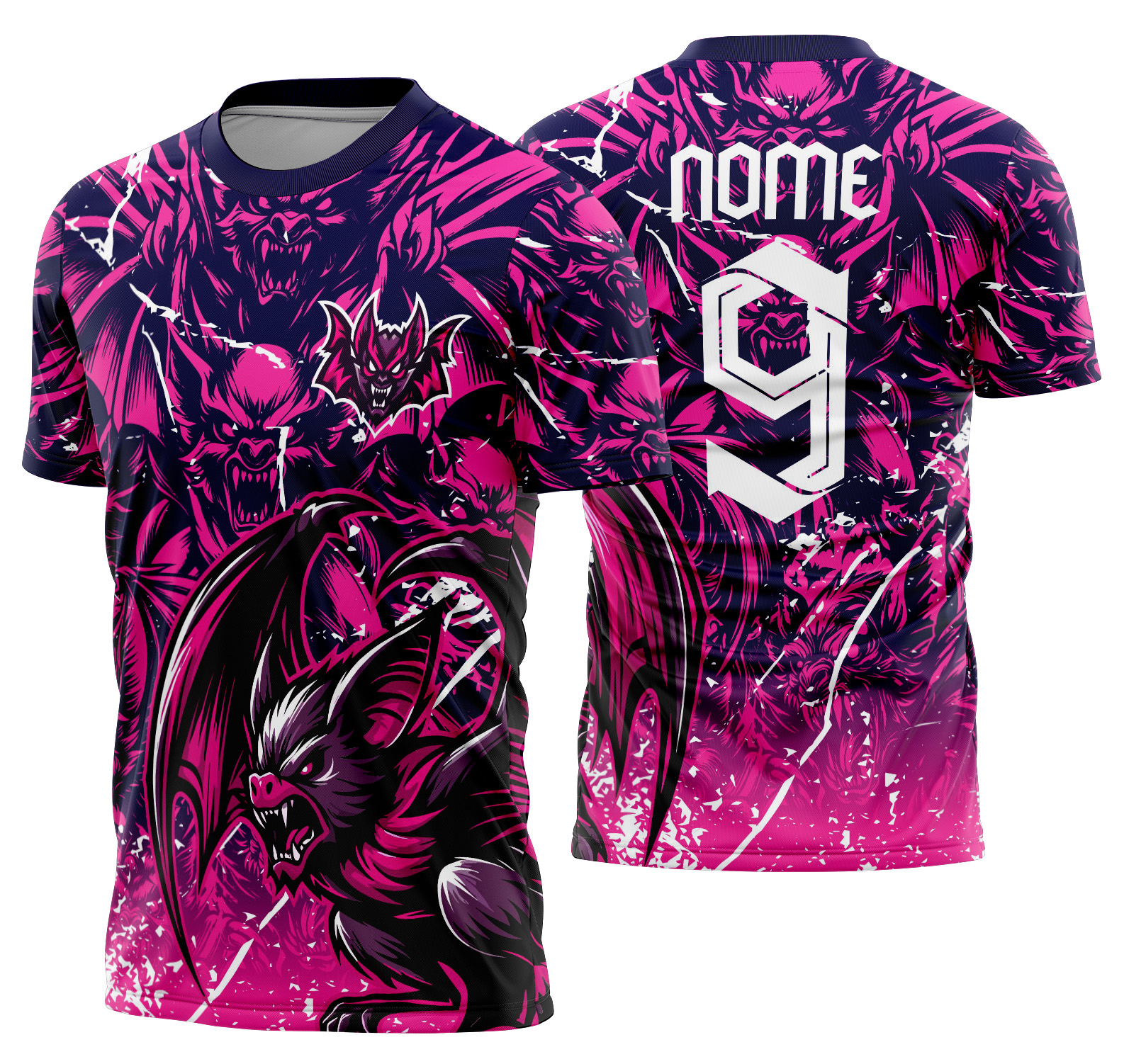Arte vetor camisa Interclasse Morcego  Mod-481