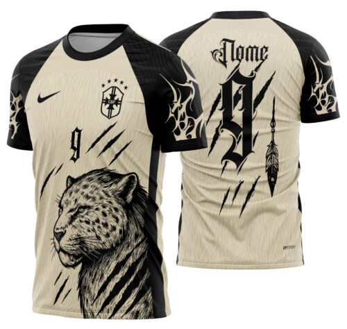 Arte Vetor Camisa Interclasse Tigre dente de sabre Mod-753