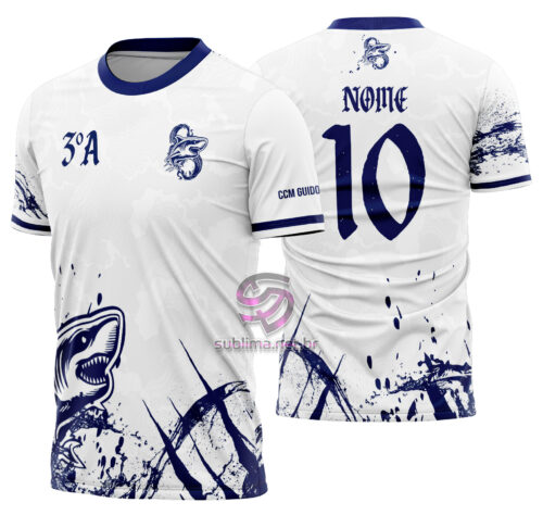 Arte Vetor Camisa Interclasse Tubarão Mod-694