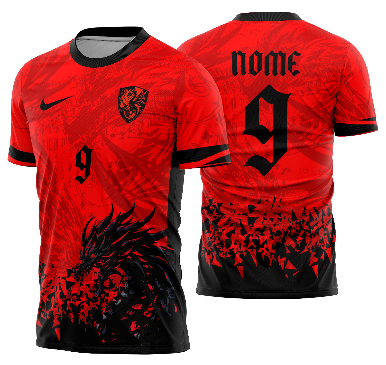 Arte Vetor Camisa Interclasse dragão Mod-790