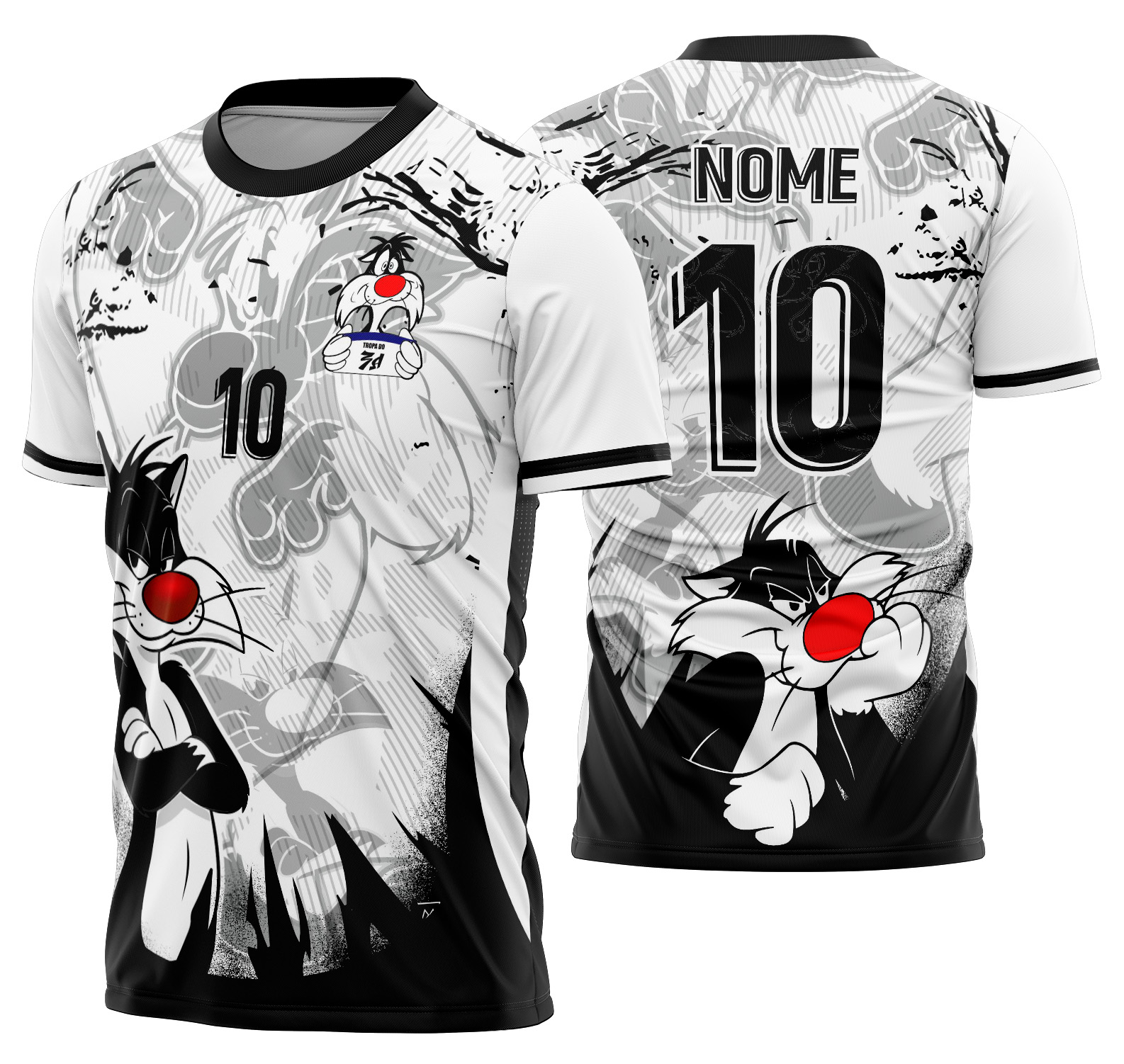 Arte Vetor Camisa Interclasse gato Mod-813