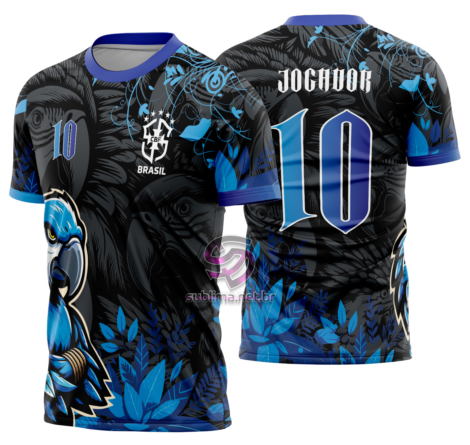 Arte vetor camisa Interclasse Arara Azul Mod-615