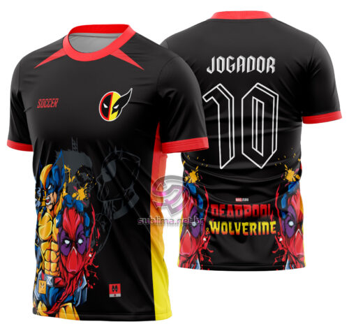 Arte vetor camisa Interclasse Deadpool x Wolverine Mod-490