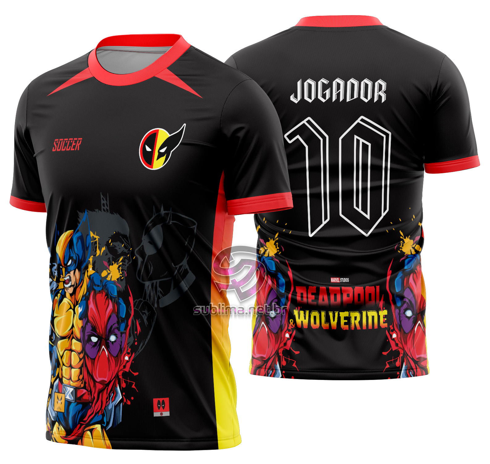 Arte vetor camisa Interclasse Deadpool x Wolverine Mod-490