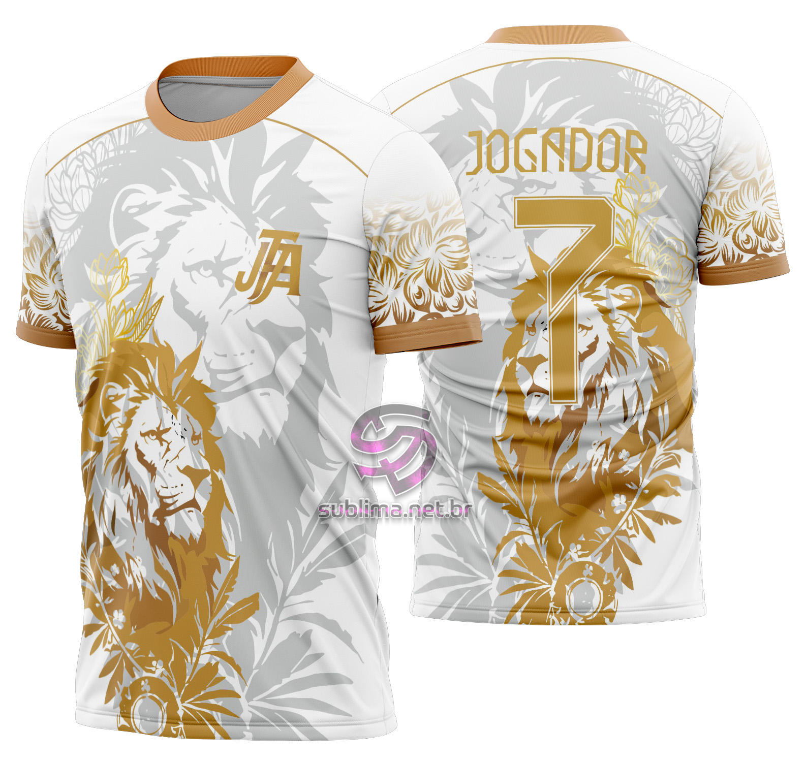 Arte Vetor Camisa Interclasse Leão dourado Mod-606