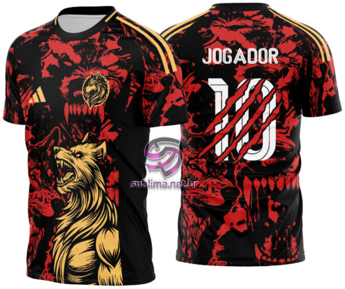 Arte vetor camisa Interclasse Lobo Mod-633