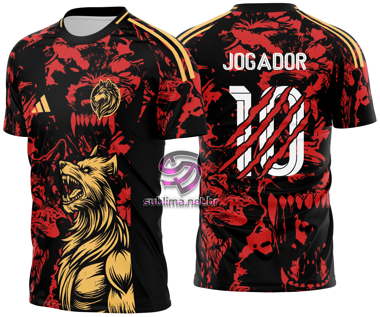 Arte vetor camisa Interclasse Lobo Mod-633