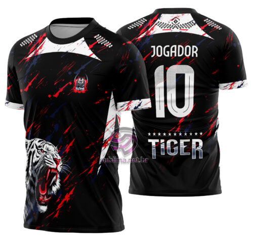 Arte vetor camisa Interclasse Tigre branco Mod-638