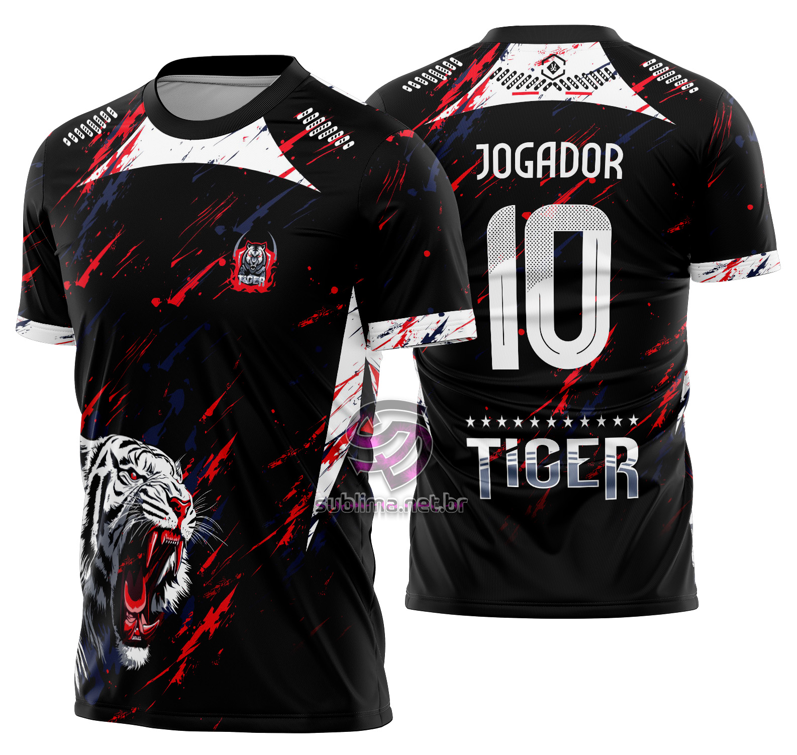 Arte vetor camisa Interclasse Tigre branco Mod-638