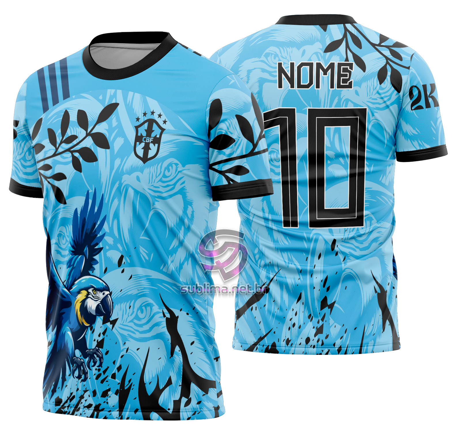 Arte Vetor Camisa Interclasse arara azul Mod-652