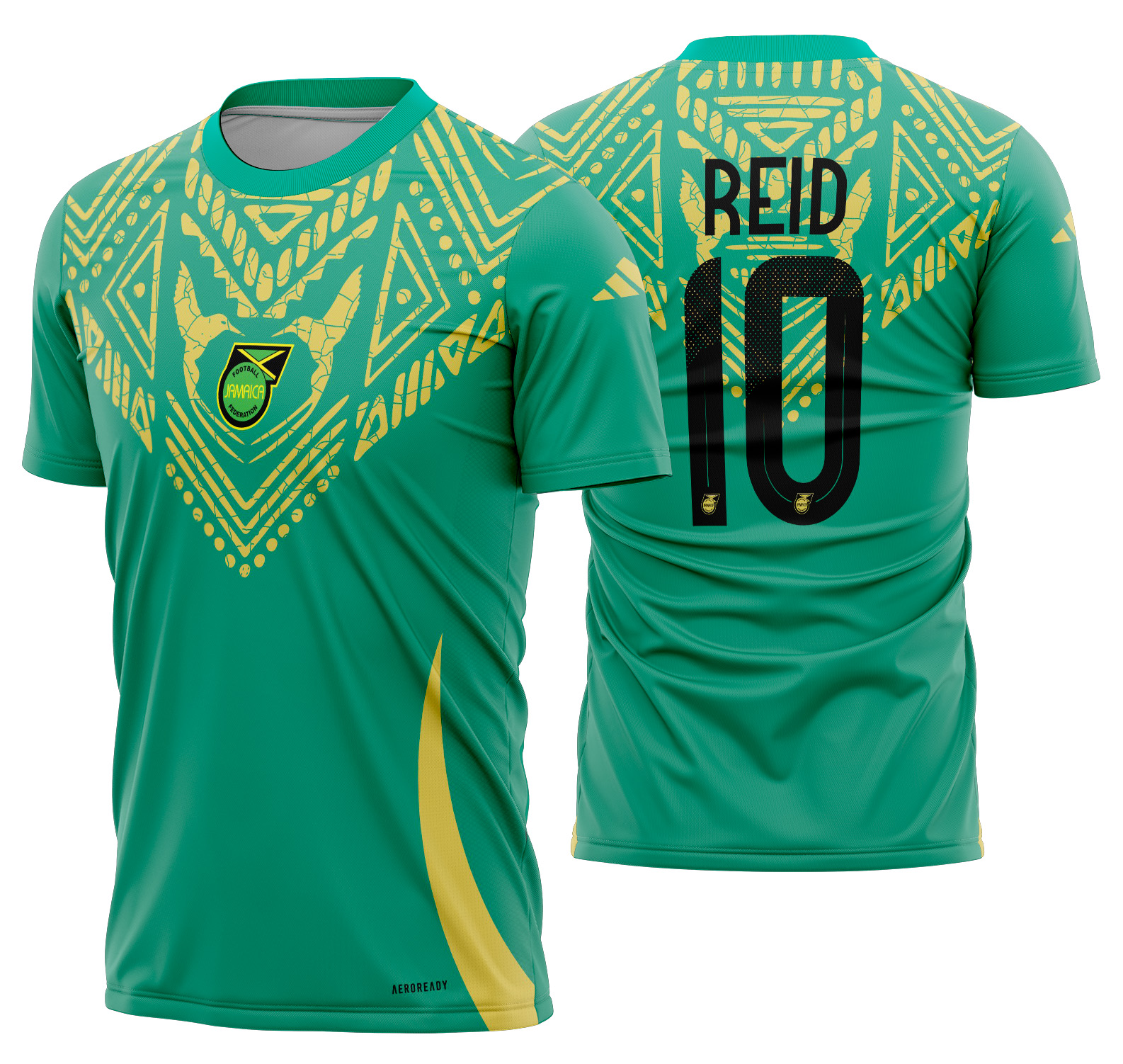 Arte vetor camisa Jamaica Pré-jogo 2024-2025