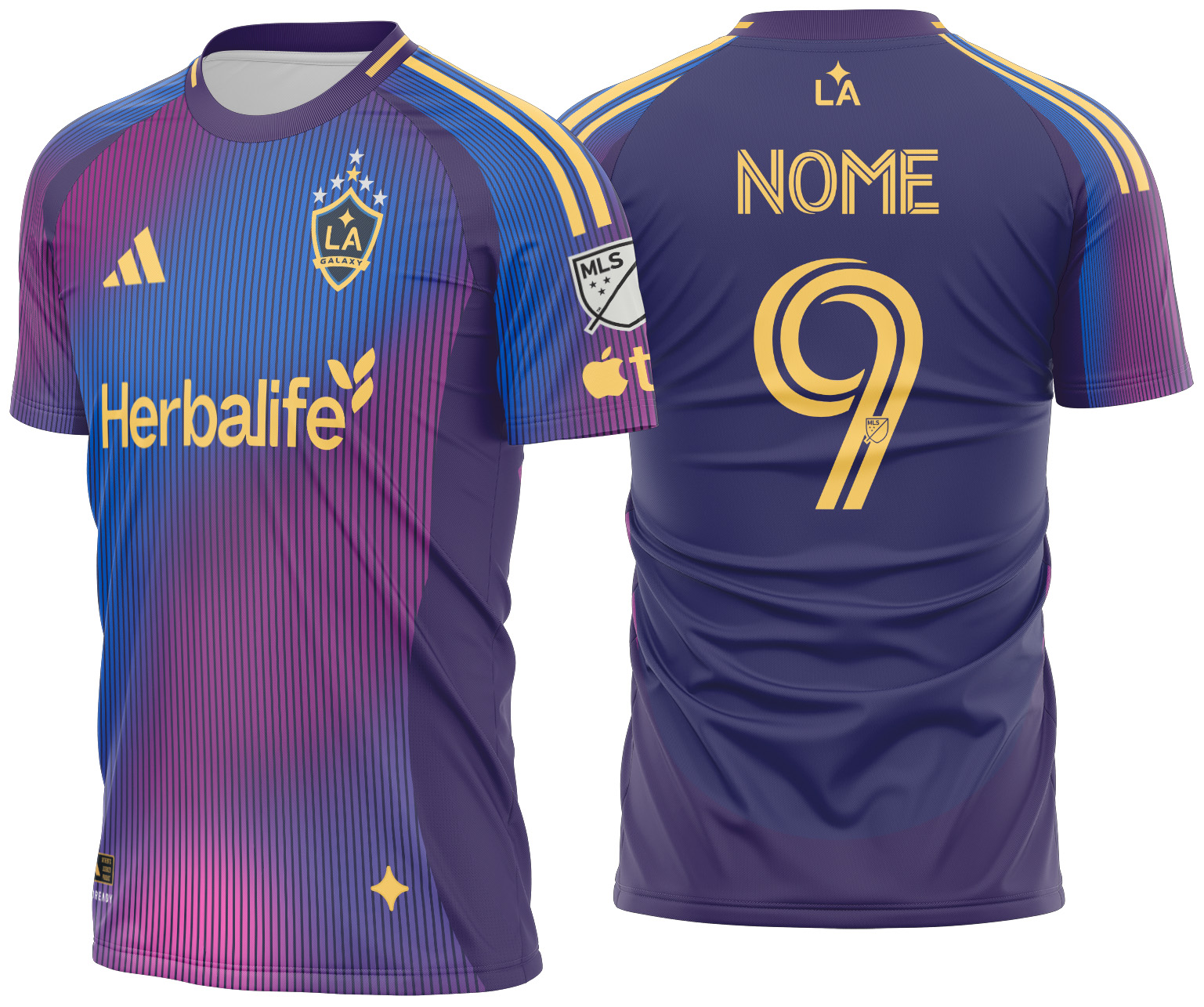 Arte vetor camisa LA Galaxy Visita 2025