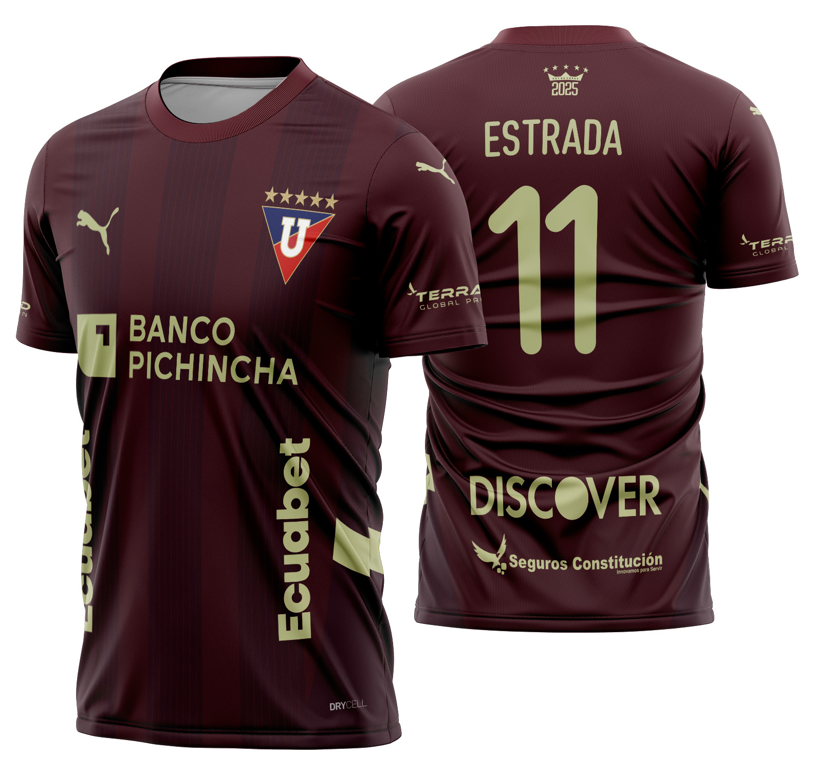 Arte vetor camisa LDU Quito Visita 2025