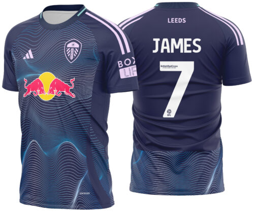 Arte vetor camisa Leeds United Alternativa 2024-2025