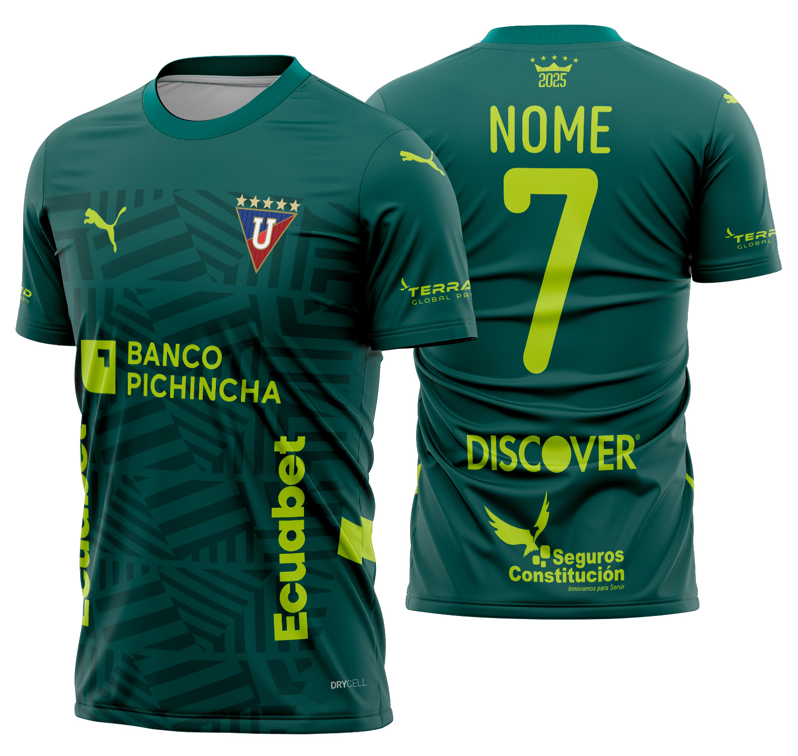 Arte vetor camisa Liga Quito Terceira 2025
