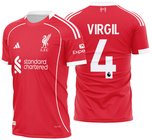 Arte Vetor Camisa Liverpool Local 2025-2026