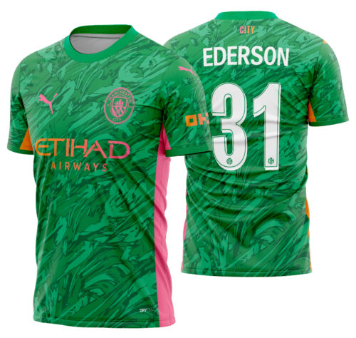 Arte vetor camisa Manchester City goleiro 2025-2026
